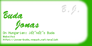 buda jonas business card
